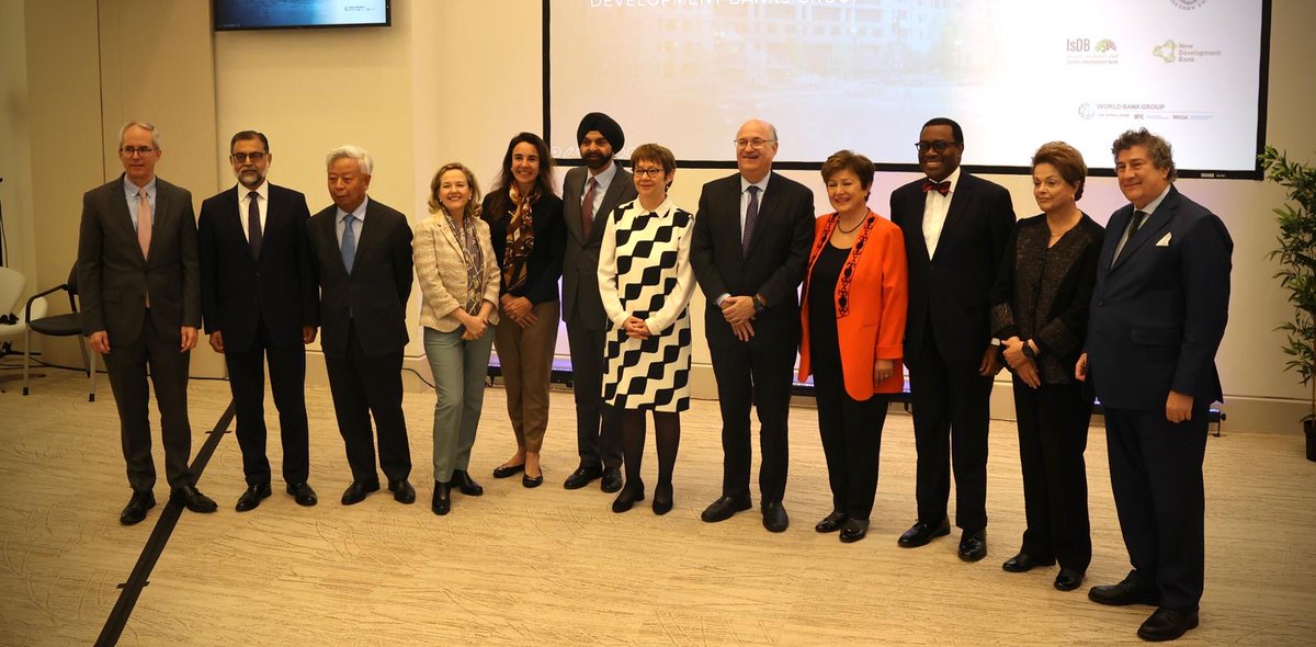 Following a meeting hosted by @the_idb @igoldfajn, President @NadiaCalvino and fellow #MDBs Heads announced joint steps to work more effectively together and increase the impact & scale of their work to tackle urgent development challenges. bit.ly/4aKiXyM #SpringMeetings