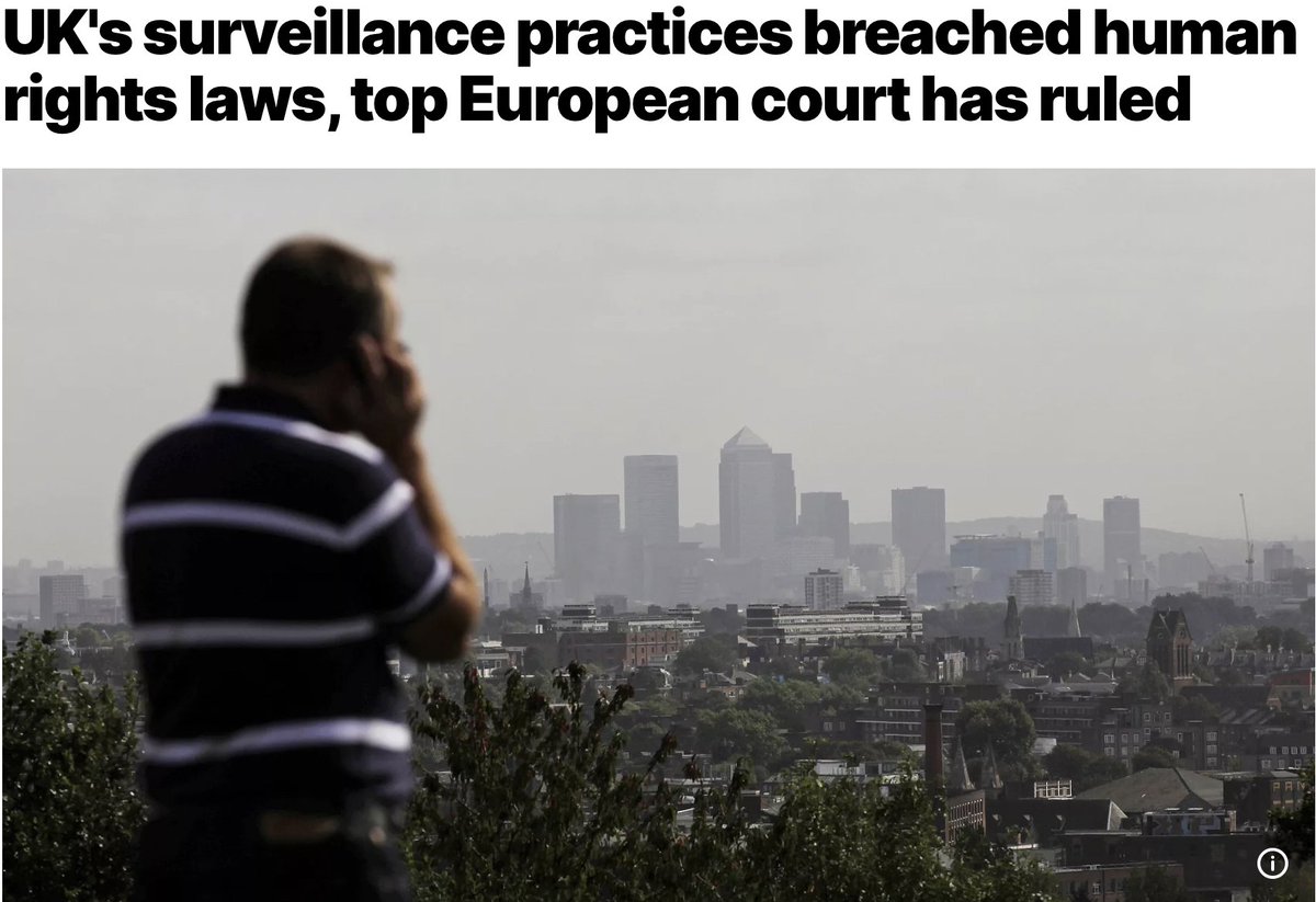 UK's surveillance practices breached human rights laws, top European court has ruled #HumanRights #eu #abuse #harassment #FreedomOfSpeech euronews.com/my-europe/2021…