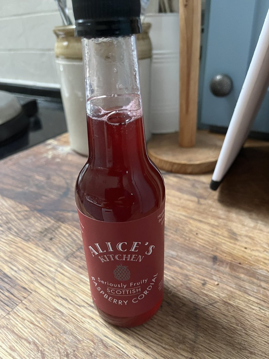 Today was sold delicious bottle raspberry cordial by proficient 8 year old salesman @ArdrossFarm who was manning sample table. This is the conversation. 1. Would you like to sample some local cordial? 2. What size of bottle would you like? 3. Here it is. Love that sales style.