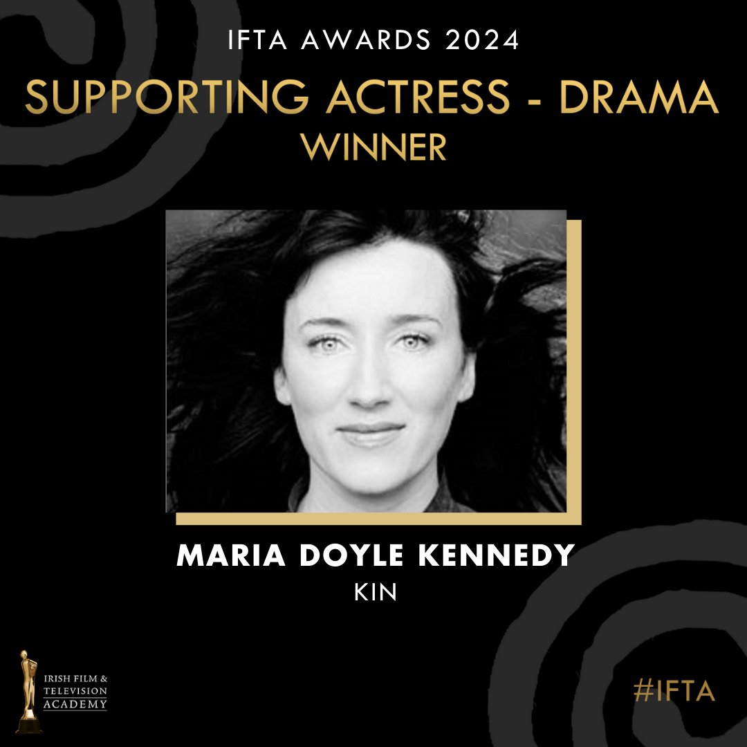 Congratulations to this year’s #IFTA Winner for Supporting Actress Drama, the fabulous Maria Doyle Kennedy for her performance in Season 2 of KIN.