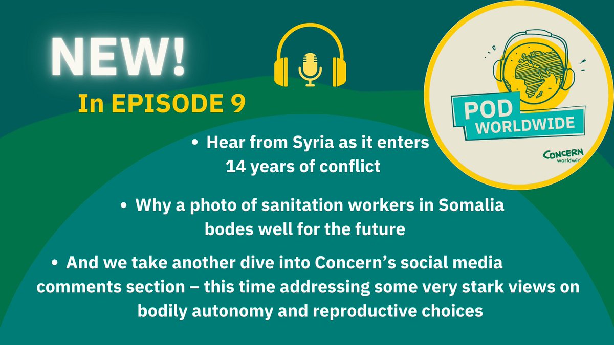 Looking for a new #podcast to listen to over the weekend? Why not give Concern's Pod Worldwide a listen & find out what’s being done to solve some of the challenges communities that we work with are facing. Find it wherever you get your podcasts or ➡️ bit.ly/3Q9dZDH