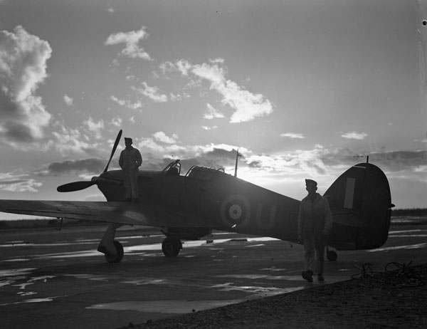A Hawker Hurricane aircraft of No.5 Operational Training Unit (Royal Canadian Airforce Schools and Training Units), Royal Canadian Air Force, Boundary Bay, British Columbia, Canada, 1 December 1942. Photographer: Unknown. LAC 3207506 This is not far from where I live.