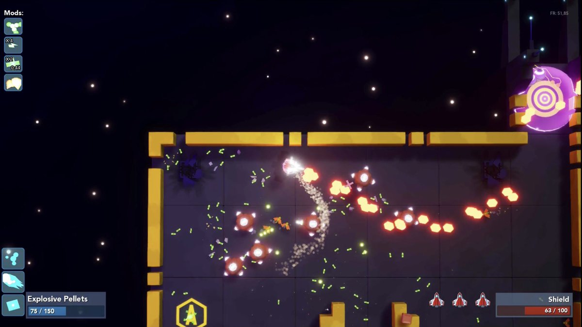 biodome_games's tweet photo. Chase Ace Sole Survivor is a top-down twinstick roguelite modern old-school space shooter.

… Does that even make sense? 

#wip #screenshotsaturday #indiegame https://t.co/T5R5Gbkkd1