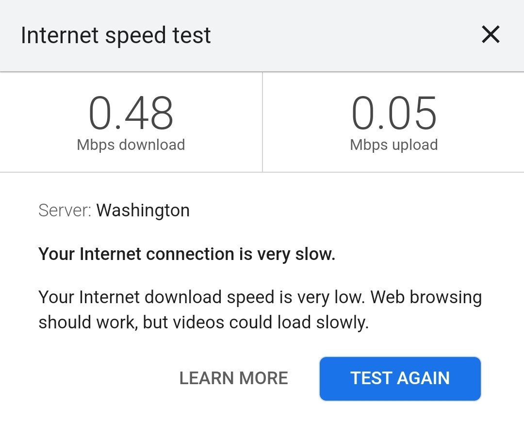 JrockDaParty's tweet photo. T-Mobile internet speeds today.... #tmobilehomeinternet https://t.co/UwWjEszgGw