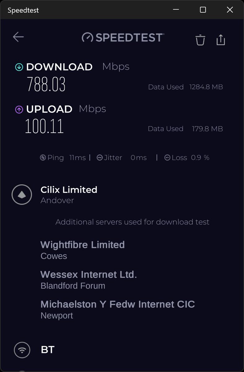 I have a request for anyone with a Full Fibre (Fiber) connection.

Can you either head to nperf or download the Speedtest app on Windows/Mac and let me know if you get any packet loss?

I get a small amount of packet loss when using either and I'm trying to figure out if this is