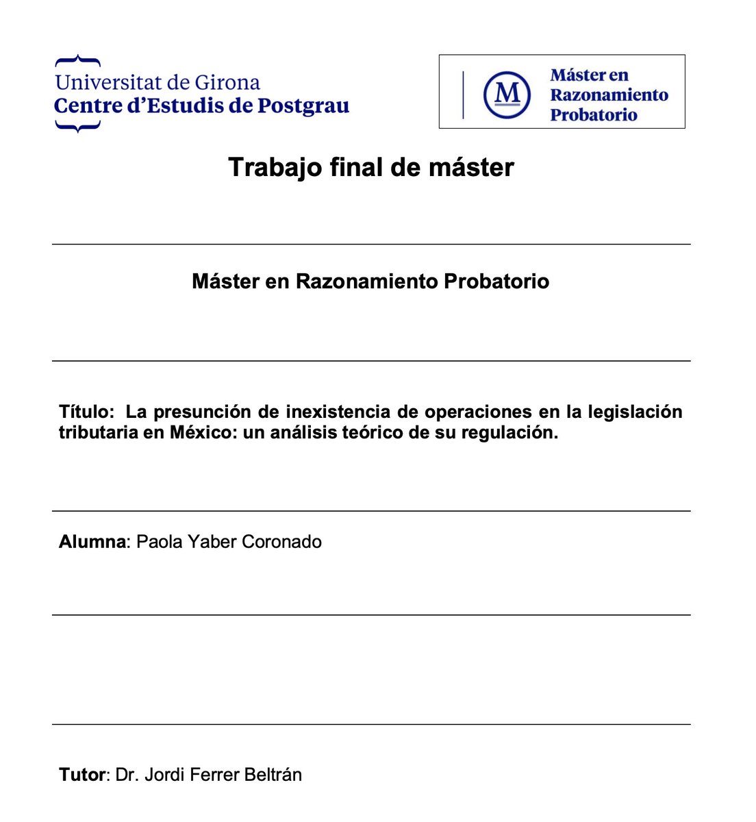 david_nieto01's tweet photo. #LecturadeSábado 📖La Dra. Carmen Vázquez compartió 4 tesis del máster en razonamiento probatorio. Voy en la No 1: La presunción de inexistencia de operaciones en la legislación tributaria en México: un análisis teórico de su regulación. https://t.co/hOpX8sdbxZ