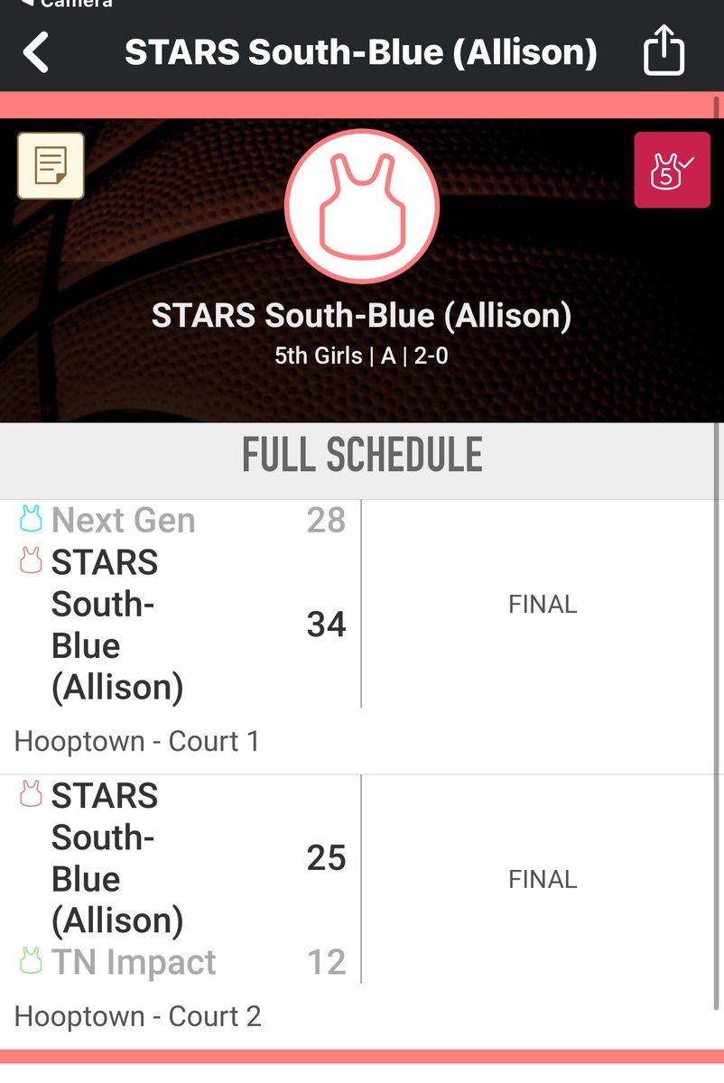 STARS BLUE 5th grade girls are 2-0 in ⁦@MSYouthSports⁩ Tourney! Coach ⁦@GraceVW00⁩ and Team off to a great start!
