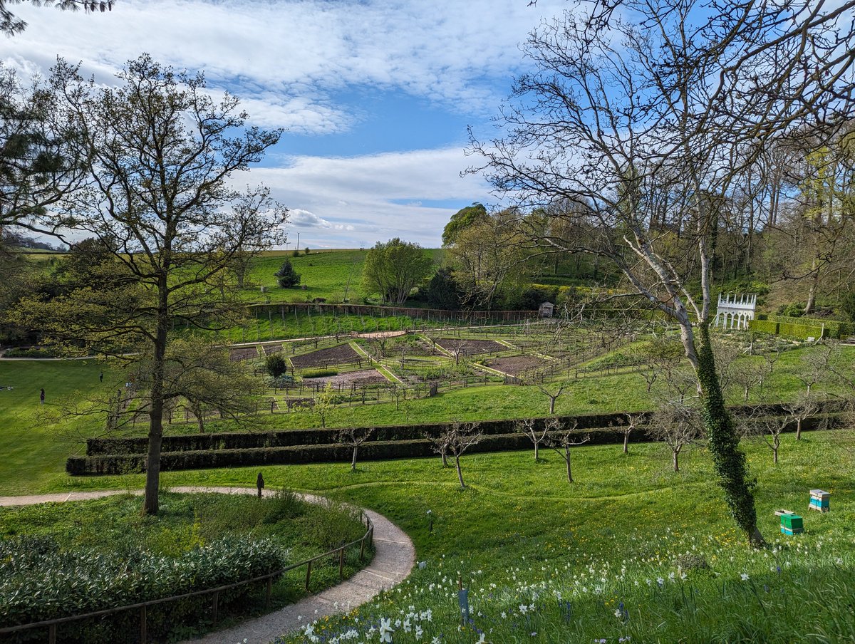 Escaped from the bots to Painswick Rococo Garden today. Lovely place to stroll and sit in the sunshine catching up with a friend. Design dates from the 1740s. Dotted with follies of which two can be seen here.