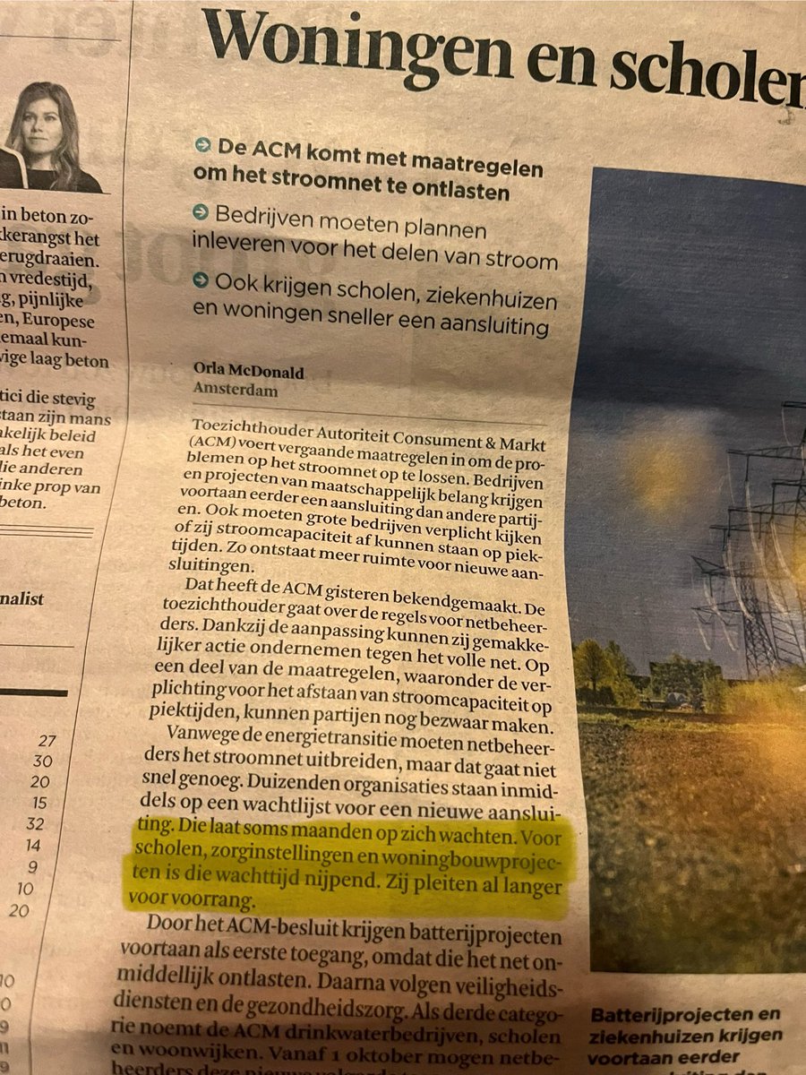 Lang leve de energietransitie. 

Ziekenhuizen, zorginstellingen en scholen ervaren nood als gevolg hiervan, en bedrijven gaan aan het stroom op rantsoen. 👇🏽