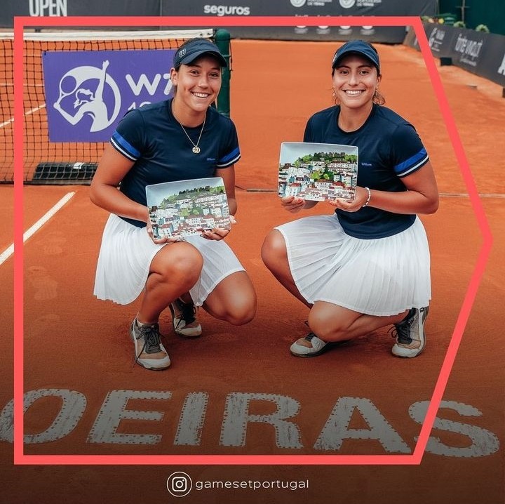 WTA125!
Parabéns as duplistas campeães, as portuguesas Francisca Jorge e a sua compatriota/irmã Matilde Jorge que conquistaram o @WTA 125 de Oeiras em Portugal 
#WTA #WTA125 #tennis #fptenis #OeirasLadiesOpen #wtatennis #FranciscaJorge #MatildeJorge