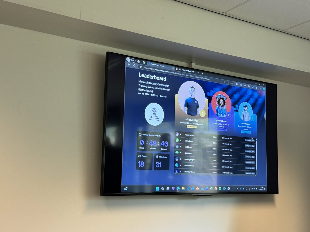 wpninjasnl's tweet photo. Today we had our annual #WPNinjasNL Saturday where Ronny de Jong guided us through the Microsoft Security Immersion: Into the Breach. Big thanks to our sponsors @FastLane @microsoftnl Congrats to the winners and attendees as we’d fun &amp; learned a lot 💪 #Security #XDR #Community https://t.co/Hmyl4zNwZy