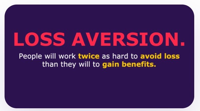 Stop pitching with benefits

Use a loss pitch

What do I mean?

People will work 2x as hard to avoid loss than they will to gain benefits

E.g don't say ;
'You'll have more time to do other tasks'

Say
'You'll stop wasting time & energy on things you can easily automate'

Get it?