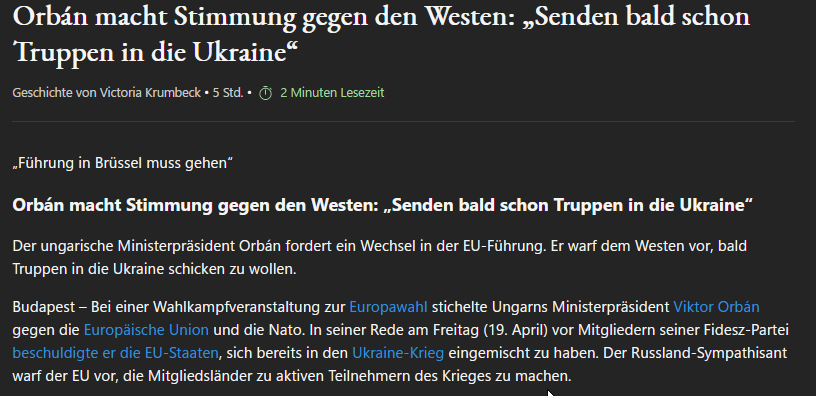 Orban, der muß das ja wohl wissen, was in der EU läuft. Man erkennt sie an den Nasen! msn.com/de-de/nachrich…