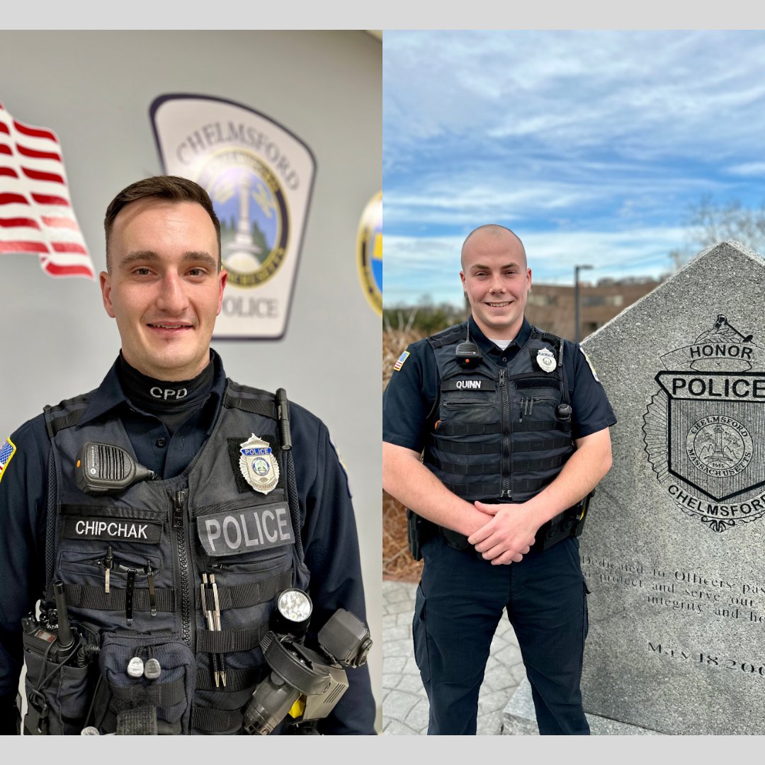 We extend our best wishes to Officer Kevin Quinn and Officer Chris Chipchak as they begin their new journey with MSP, starting with the academy this coming Monday.