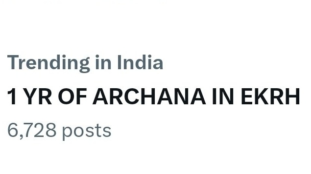 girl entered the house of bb almost 1.5 year back that too w/o any fanbase, popularity but guess what, outshined as top 4 of the season 🔥 trending even after ages :), queenie @archanagautamm 🤍

1 YR OF ARCHANA IN EKRH 
#archanagautam