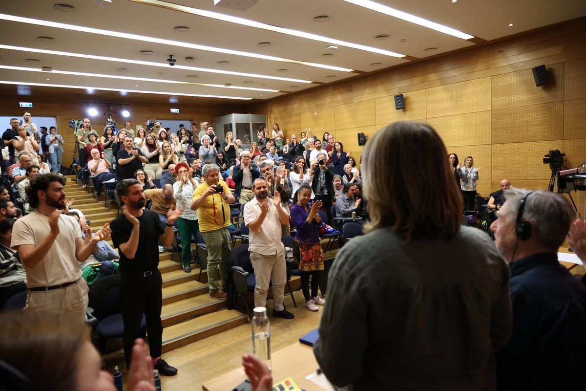 @DanaiKoltsida @transform_ntwrk The closing plenary of #NoPasaran2024 conference continued with speeches by @catarina_mart, head of @BlocoDeEsquerda's list for the EU elections in Portugal, and @WalterBaierEL, president and spitzenkandidat of the @europeanleft Picture: Ana Mendes - @EsquerdaNet