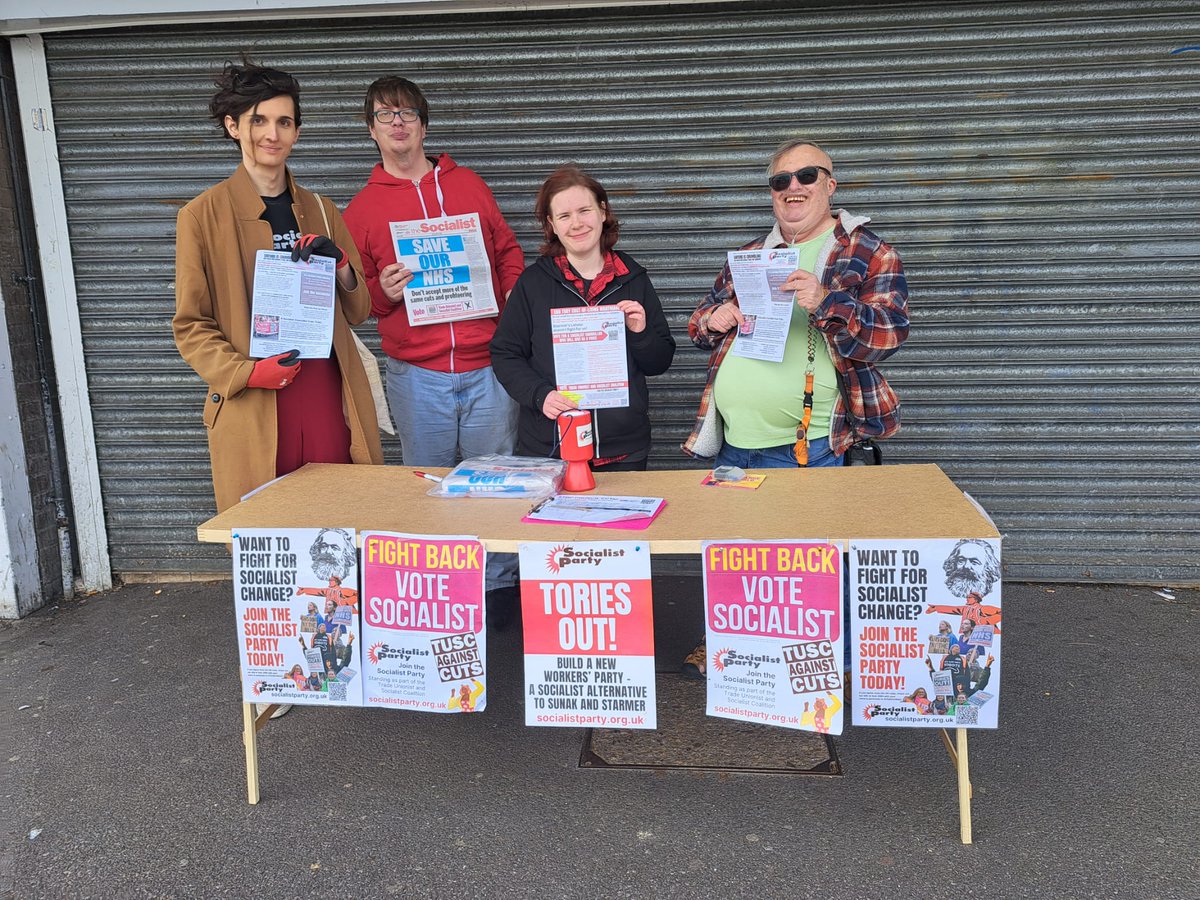We held a joint stall and canvass with @OxfordSocialist today, listening to local people's issues and talking to them about why they should vote for their #TUSC candidate