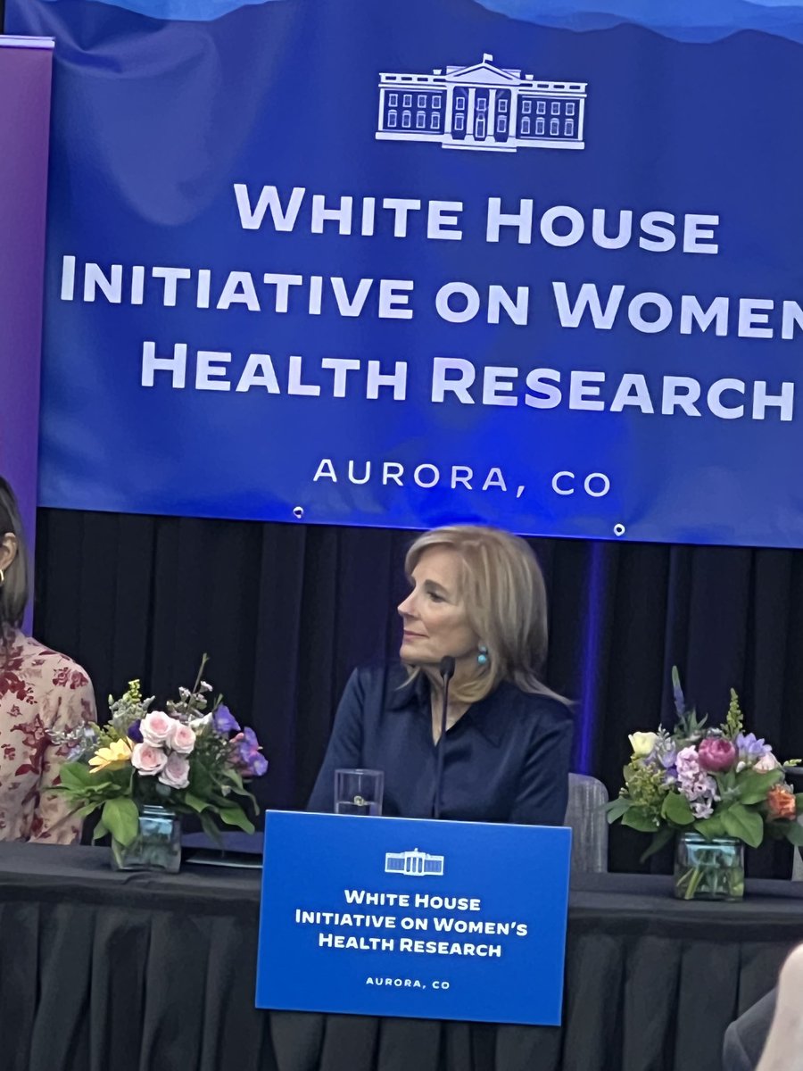 ⁦@FLOTUS⁩ Dr. Jill Biden visited ⁦@CUAnschutz⁩ ⁦@LudemanCenter⁩ to discuss with us and recognize importance of #WomensHealthResearch. So incredibly exciting to have ⁦@POTUS⁩ and Dr. Biden support and advocate for women.