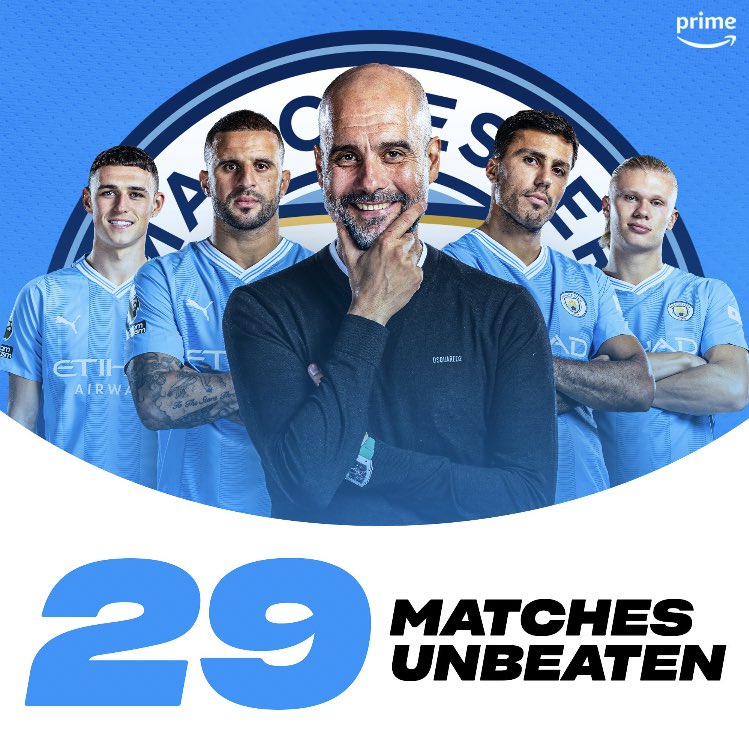 FRBlueMoon's tweet photo. 🚨 𝑵𝑶𝑼𝑽𝑬𝑨𝑼 𝑹𝑬𝑪𝑶𝑹𝑫 ! 

@ManCity reste sur 29 matchs de suite sans défaite. Nouveau record du club…💙 https://t.co/qzb6IepEkA