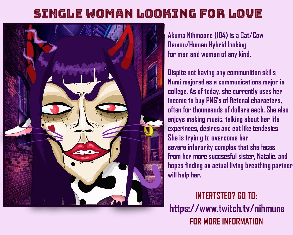 I had an idea for the Numi meme contest using this, but everything went wrong, so here's the Numi dating ad I made for it.   
#noombart