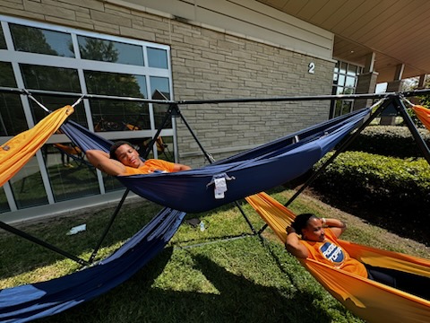 ncat_rha's tweet photo. Spring is blossoming, enjoy this beautiful weather with our comfy campus hammocks! While you're at it, @ncatsuaggies don't forget to tag us in any photos of you relaxing in them. #NCAT #NCATRHA #NCATResidenceHallAssociation #Spring2024 #NCATSpring2024 #NCATHammocks https://t.co/xwxD6wrfTC