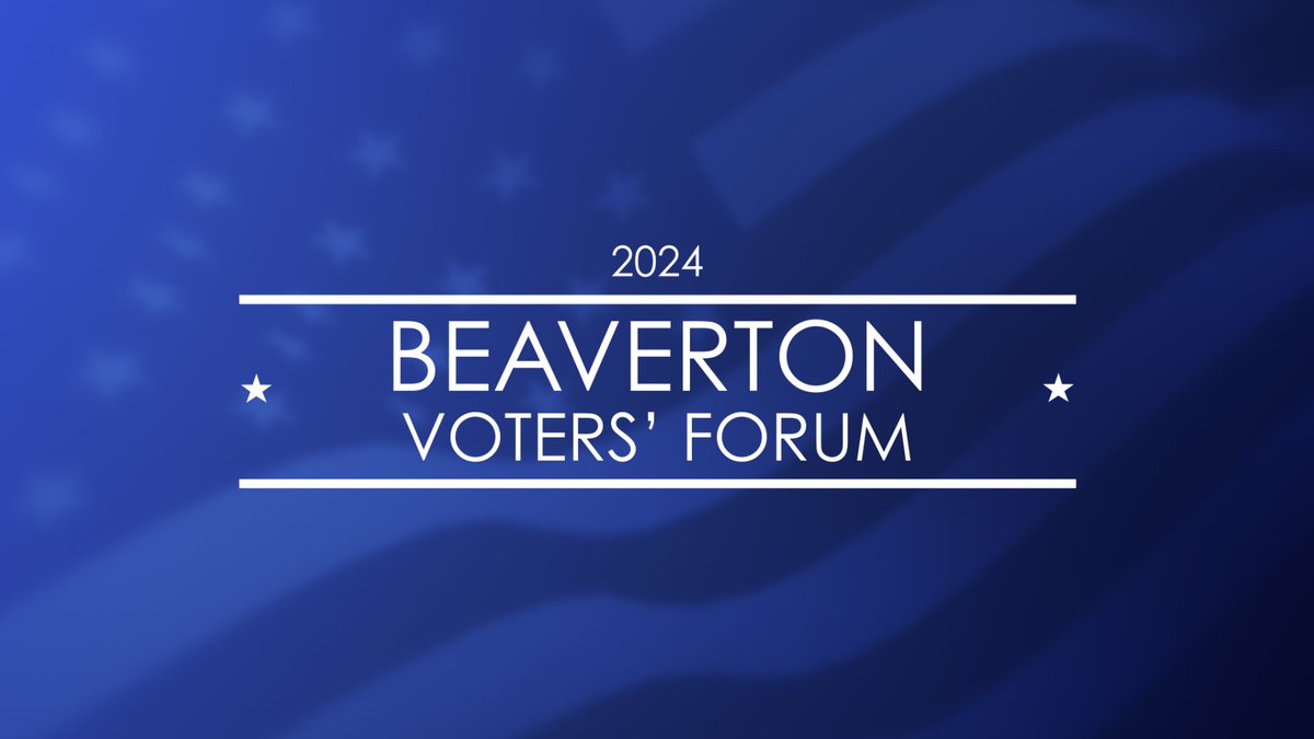 Don’t miss your chance to learn about candidates running to represent you at the Beaverton Voters' Forum Wednesday, May 1 at The Reser! A meet the candidates event starts at 6 p.m. Learn more and submit questions by Wednesday, Apr. 24 at BeavertonOregon.gov/697/Voters-For….