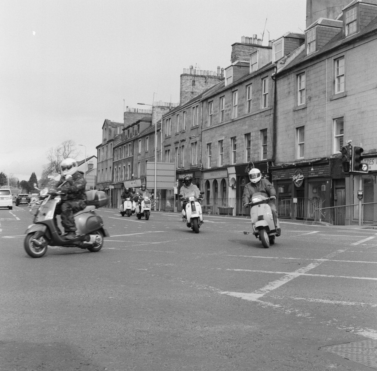 Scooters, Bridgend, Perth, April 2024

Camera: Mamiya C220
Film: Ilford HP5+
Dev & Scan: AG Photolab

#believeinfilm 
#filmphotography
#ilfordHP5
#scooters