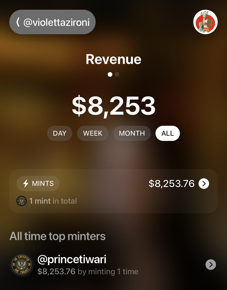 proud moment: this artist made $8k in just 12 hours on the app we've built. 🧵
