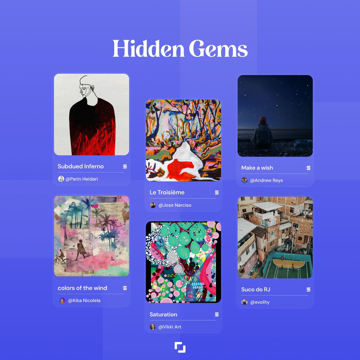 exchgART's tweet photo. Are you ready to embark on an art adventure? Then join us and check these Hidden Gems 💎

Find amazing art on a budget, support talented creators and share your own findings below 👇 https://t.co/6dqPf0uw5W