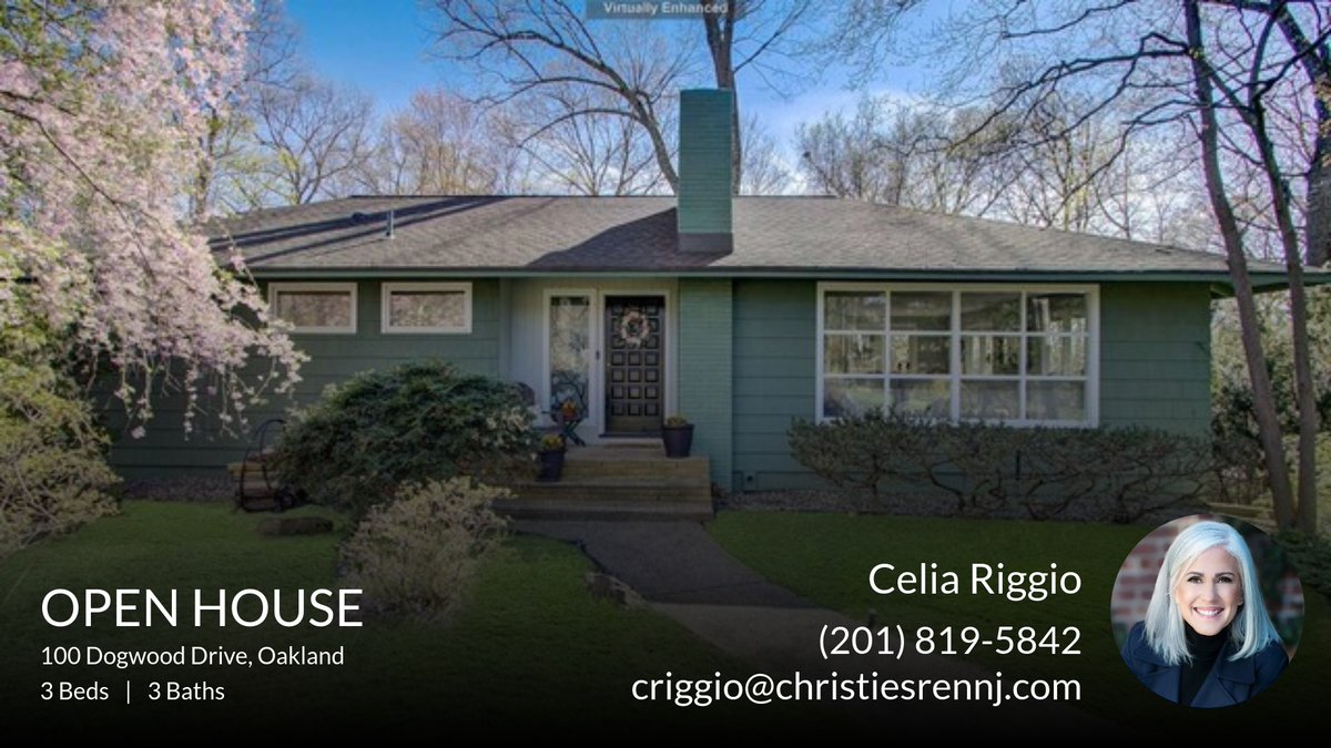celrig's tweet image. Here's another chance to see this beautiful home in Oakland, NJ. Come to tomorrow's open house!
-
Sunday, April 21st from 1pm to 3pm

Celia Riggio
Broker Associate
Christie's International Real Estate Northern New Jersey homeforsale.at/100_DOGWOOD_DR…
