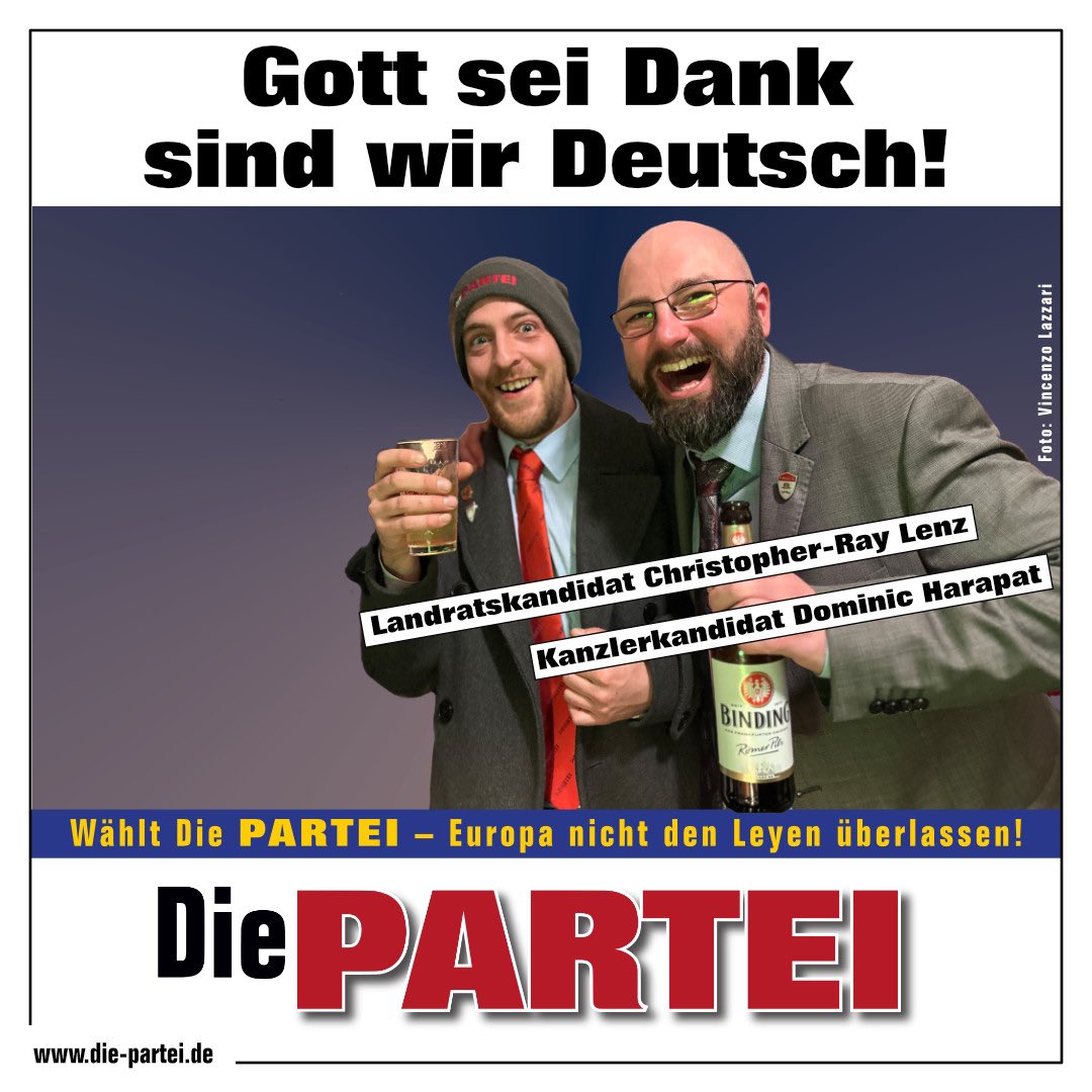 Zwei wie Pest und Cholera!
Lest die bewegende Vorlage zum bald startenden Kinofilm direkt hier: fckaf.de/gqn

#wetzlar #diepartei #FCKNZS #fckafd