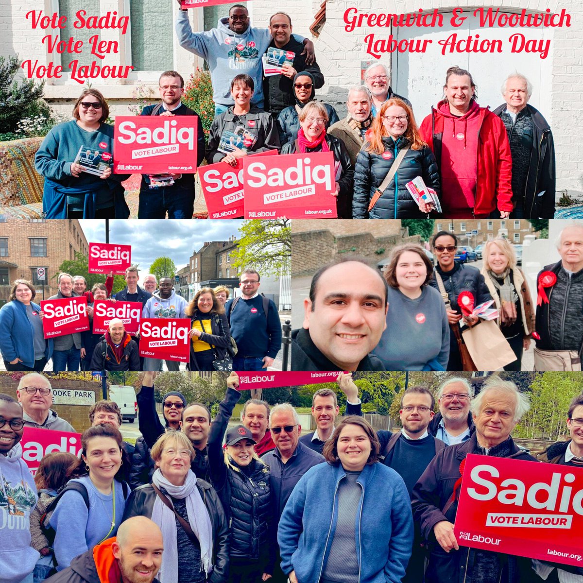 Fantastic response at today’s three campaign sessions during the @GWLabour Action Day. There’s strong support for @Len_Duvall and @SadiqKhan. Sadiq’s message, “A fairer, safer, greener London for everyone,” is resonating powerfully. All three votes for @UKLabour on May 2 🌹🌹🌹