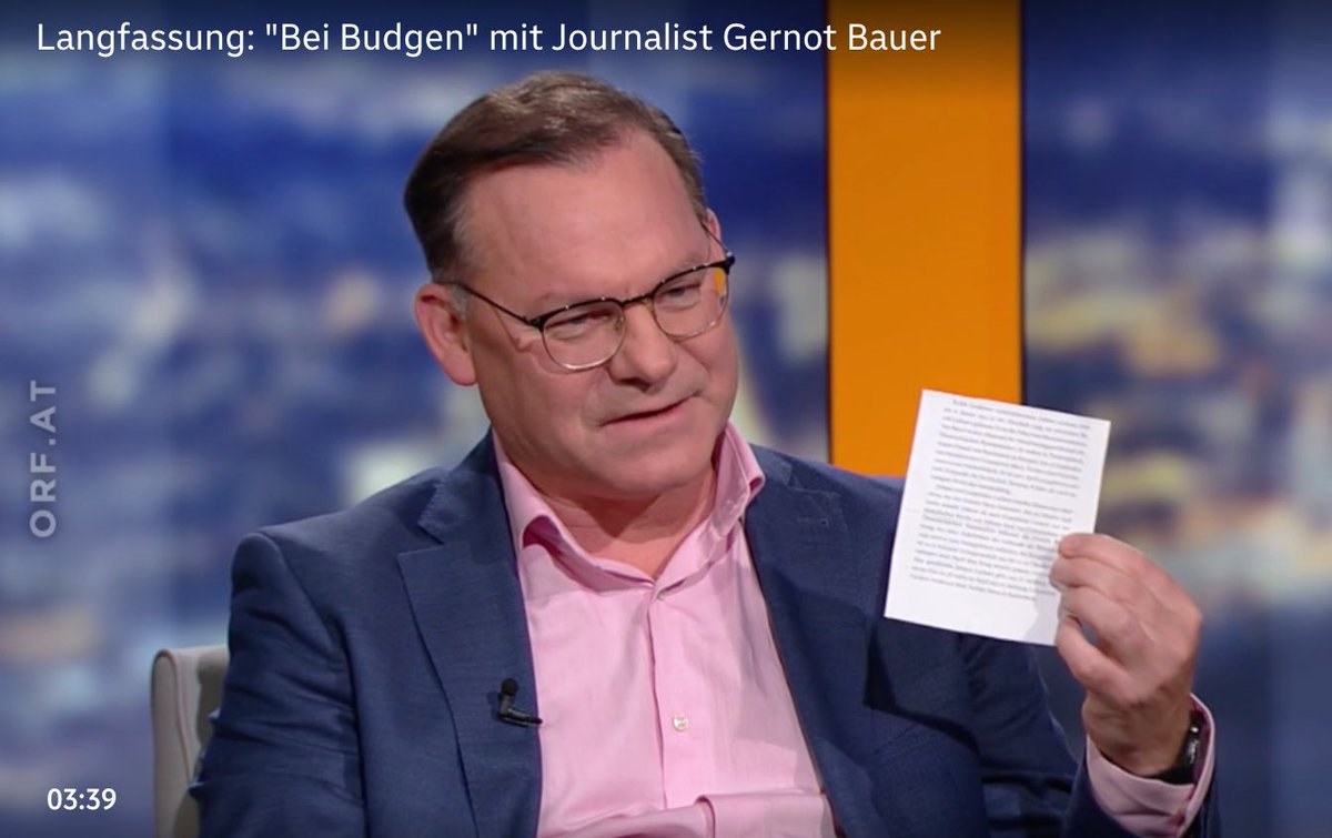 Damit man sich ein Bild machen kann, wie viel Platz der - leider wirklich unangenehme - Fehler mit den Großeltern in dem Kickl-Buch einnimmt, hat @bauer_gernot den Teil mit ins ORF-Studio genommen. Es sind zwei Absätze.