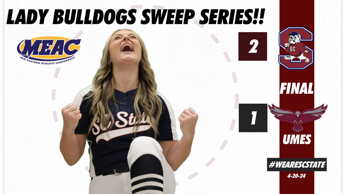 South Carolina State Softball Close Out MEAC Home Play With 3-0 Series Sweep of Maryland Eastern Shore on Saturday (April. 20) on Senior Day at the Lady Bulldog Softball Field. SCSU defeated UMES 2-1 to claim the victory. #wearescstate