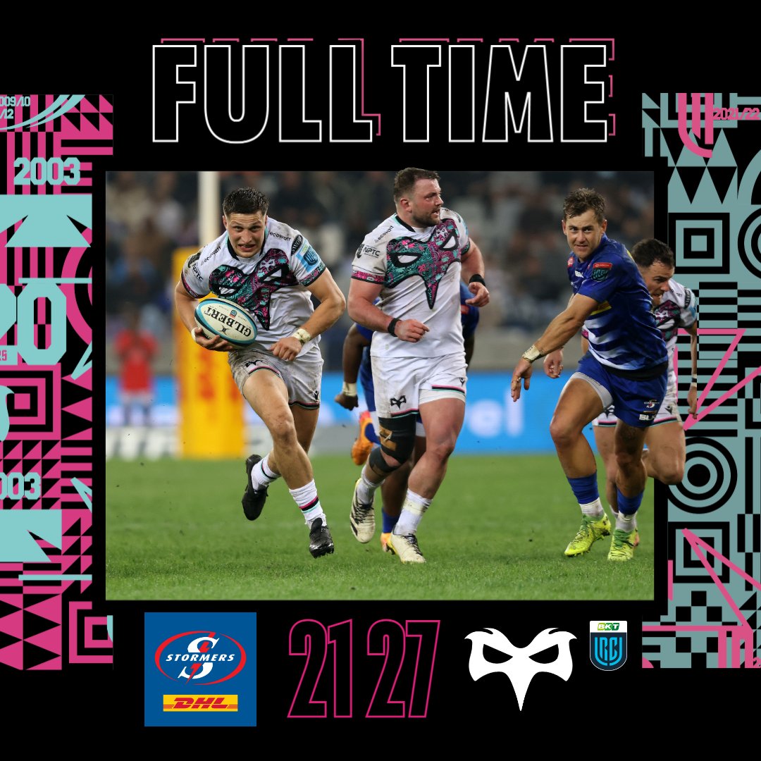 IT'S A BONUS POINT WIN IN CAPE TOWN!

What a performance from the boys!!!

⚡STO 21 - 27 OSP 🖤

#TogetherAsOne | #BackinBlack | #BKTURC | #STOvOSP