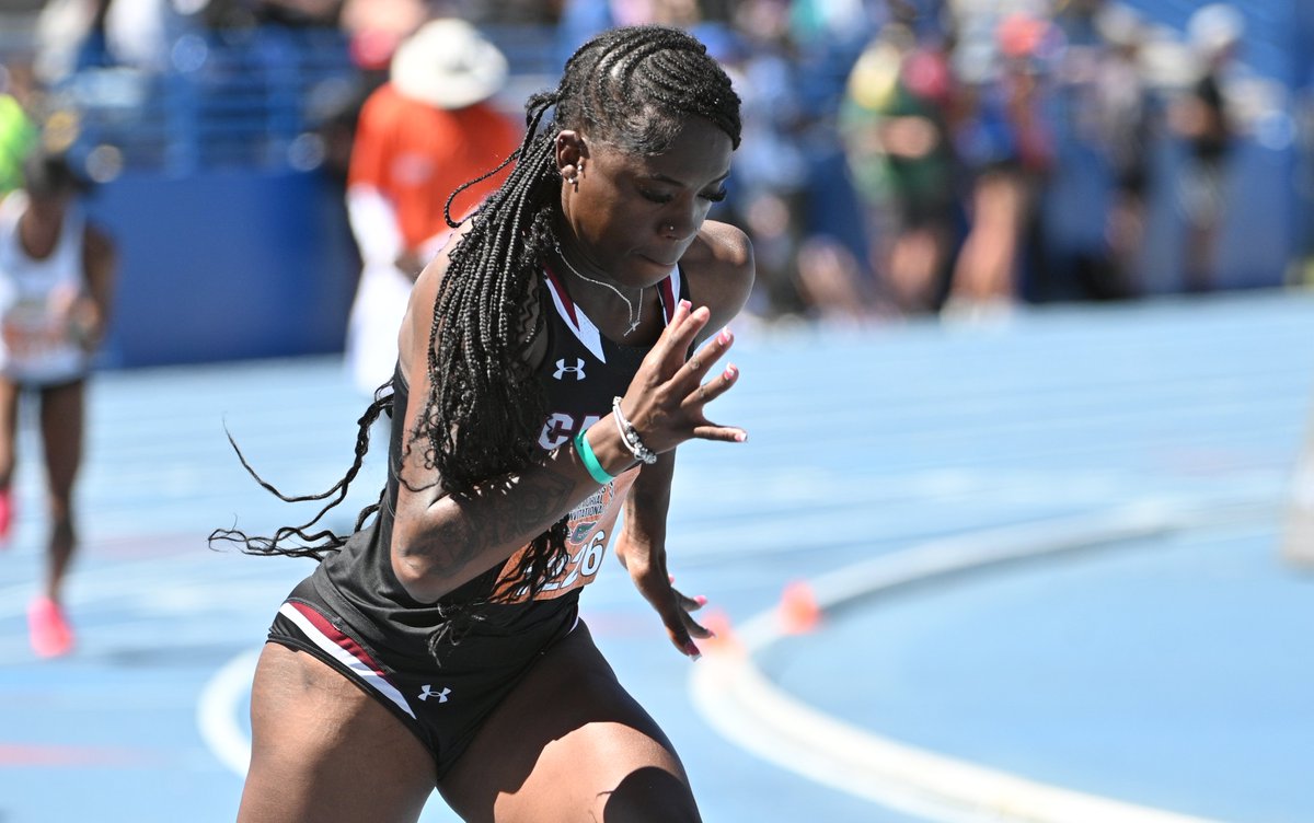 Third-place finish in the women's 400m for Jahnile Registre at 53.01 #onecockymind #cockyandconfident