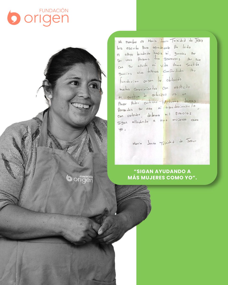 Nos enorgullecemos de compartirles testimonios de mujeres de Villa Victoria quienes gracias a la participación de nuestros programas de huerto en tu casa, han mejorado su calidad de vida. 

#FundaciónOrigen #ProyectoHuertos #Testimonios #VillaVictoria
