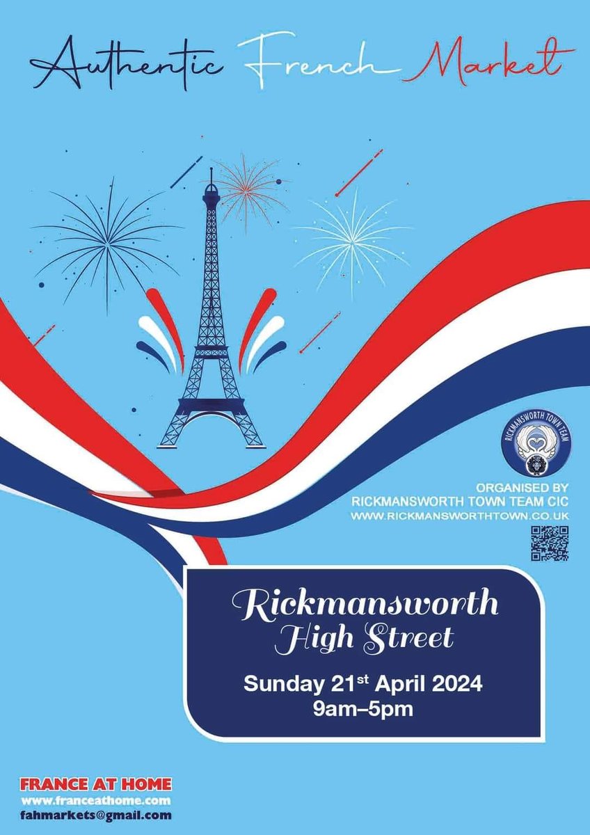 Looking for something this Sunday 21st in Rickmansworth?  The French Market returns 9am-5pm, so if you can please support our local High Street.  #wd3 #rickmansworth #shoplocal #hertfordshire