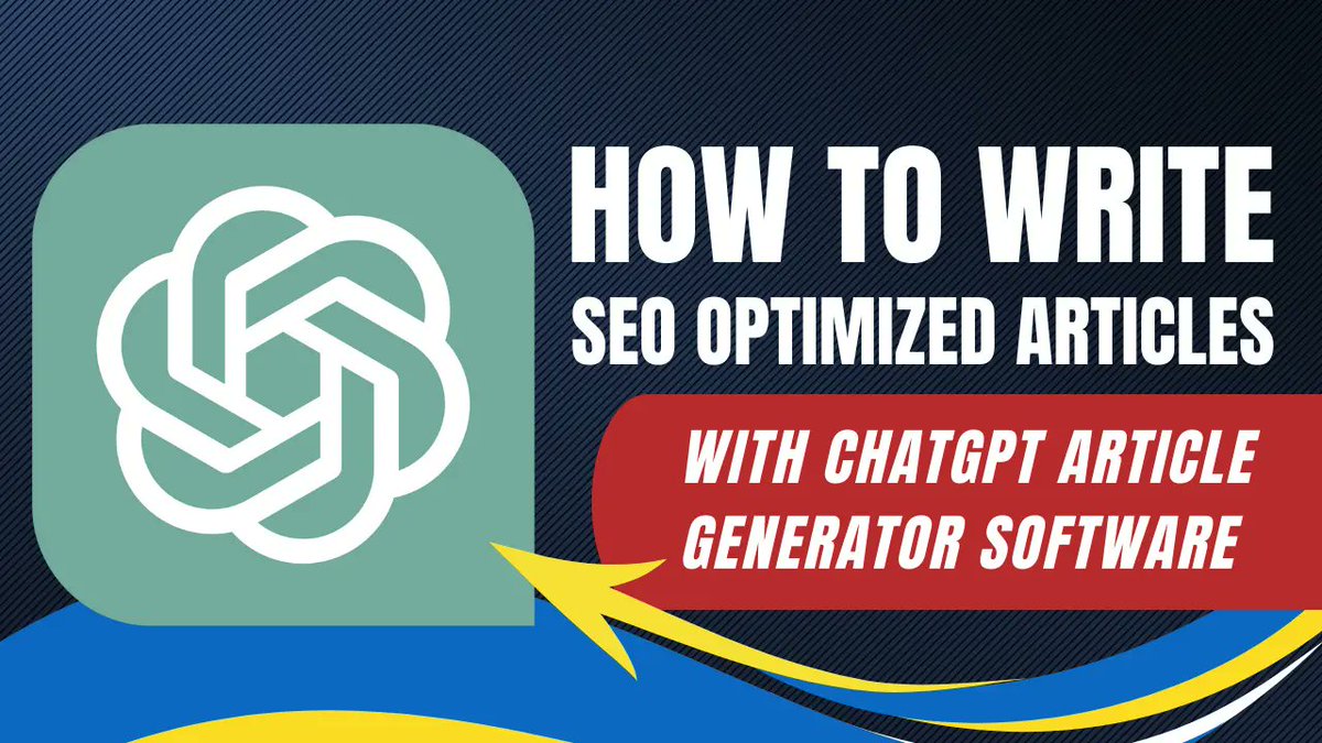 How To Write SEO Optimized Articles In Any Niche With ChatGPT youtu.be/dktWX3B-mRE?si… via @YouTube 

#SEOContentCreation #ChatGPT #articlewriting #ContentStrategy #DigitalMarketing