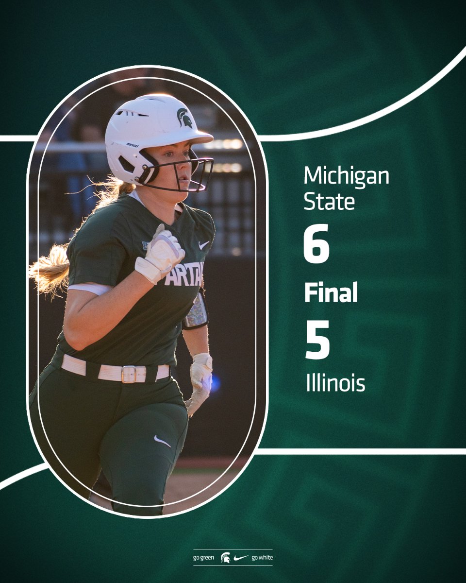 Finished the job!

Macy Lee leads us with a pair of RBI as we take down Illinois in game two of the series, 6-5.

#GoGreen | #SpartanUp