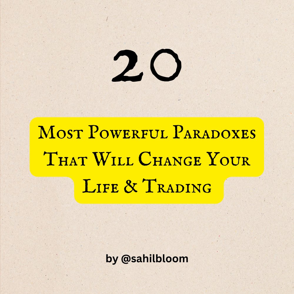 🧵 20 The Most Powerful Paradoxes That Will Change Your Life & Trading 👇