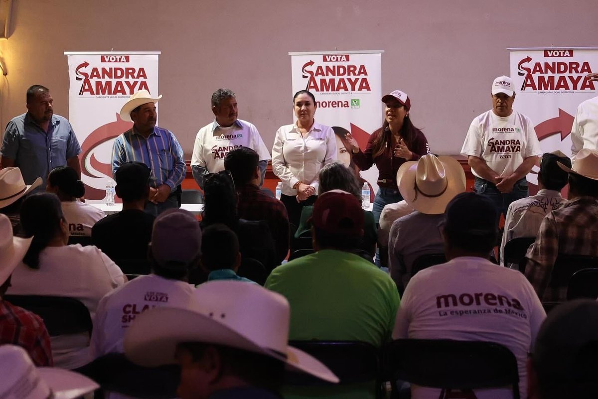 LaEraMediatica's tweet photo. #LaEraM #TV | #Elecciones2024MX 🗳️
Se reúne Sandra Amaya con Campesinos deNuevo Ideal
#Candidata #Distrito08 #Morena #PartidoVerde 
#SigamosHaciendoHistoria @sandra12amaya @gerardo_vs @PvemEstatalDgo @GarciaGaray_L @Morena_Durango_ @DurangoMorena @soymaestra
#LaEraMediáticaTV https://t.co/iF3V8SLLQQ