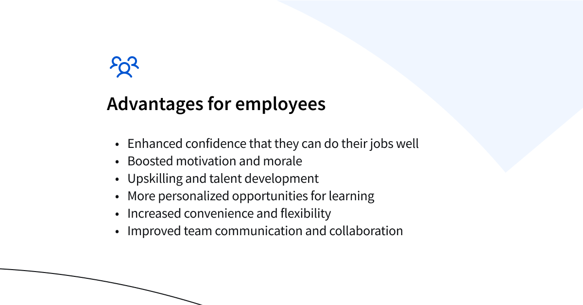 Why do organizations embrace e-learning for learning and development? Because digital learning offers many business benefits—like higher productivity and more cost-effective upskilling. Explore how e-learning works and how it can drive your success. bit.ly/49uBcqA