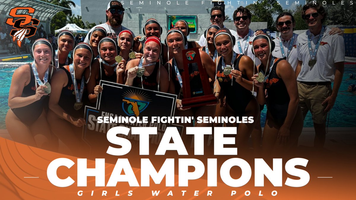 FHSAA (@fhsaa) on Twitter photo 🏆🏊♂️Congratulations to our 2024 FHSAA Girls Water Polo State Champions - The Seminole (Sanford) Fightin' Seminoles!!!! They capped off an undefeated (31-0) season with a 10-6 win over West Orange!
Congrats <a href="/SanSemAthletics/">Seminole High School Athletics (Sanford)</a> 🎉 🏆🏊♂️Congratulations to our 2024 FHSAA Girls Water Polo State Champions - The Seminole (Sanford) Fightin' Seminoles!!!! They capped off an undefeated (31-0) season with a 10-6 win over West Orange!
Congrats <a href="/SanSemAthletics/">Seminole High School Athletics (Sanford)</a> 🎉