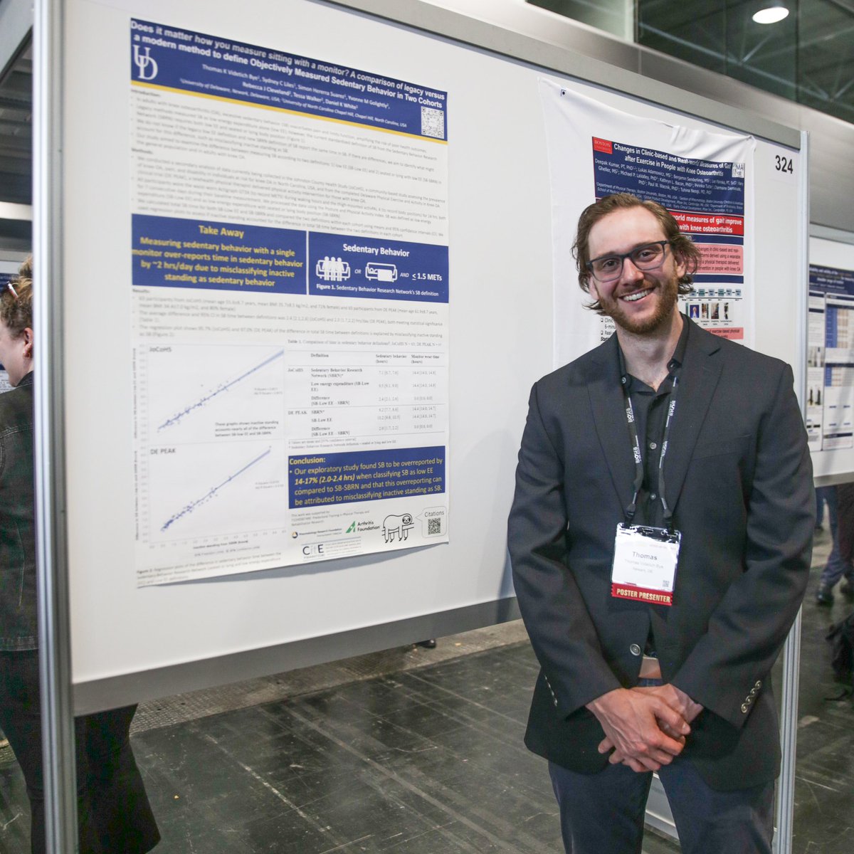 Congratulations to @tkvbye and <a href="/SydneyLiles99/">Sydney Liles, PT, DPT, MS</a> for presenting their research  in #osteoarthritis at #oarsi2024 in #udpt #udel