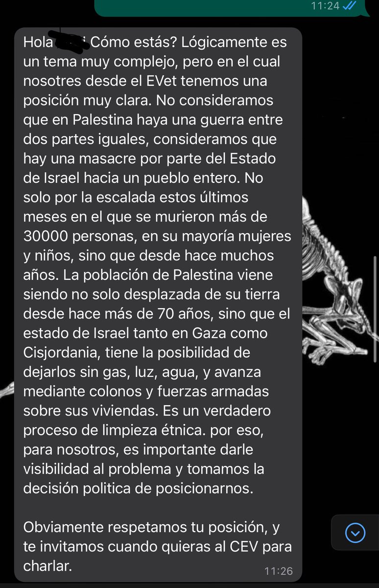 YaeGood's tweet image. Esto está pasando en el Centro de Estudiantes de la Facultad de veterinaria.
Y esta fue su respuesta…