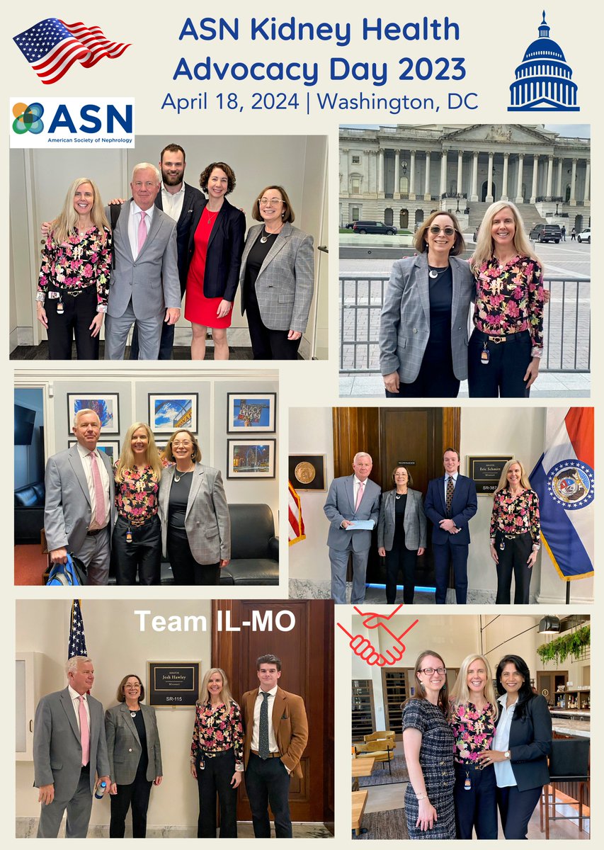 KristaLentine's tweet photo. 🇺🇸Energizing #KidneyHealthAdvocacyDay 2024!
• Honored to represent @ASNKidney as #KidneyAdvocates
• 🙏🏽Thankful to meet w/ #Missouri &amp; #Illinois Senate / House leaders➕staff to request⬆️ support for modernizing the US organ #transplant system🙌🏾 @ASNAdvocacy #KidneysOnTheHill🗞️ https://t.co/nyZFxzxxIC