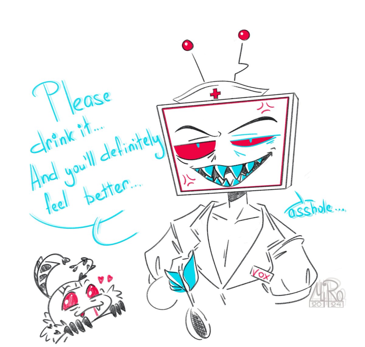 mila_riro's tweet photo. #SMWRevival2024 #staticmothweek2024 #VoxVal #StaticMoth #HazbinHotel #ValVox
Day 06 https://t.co/lnyr6BABgH