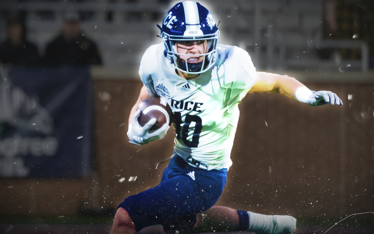 One of the most intriguing prospects in next week's #NFLDraft is @RiceFootball WR Luke McCaffrey (@mccaffrey_luke) 🦉 How a convo with Owls head coach @mbloom11 led to a position switch and a promising professional future ✍️ @Carter_Yates16 | #GoOwls texasfootball.com/article/2023/1…