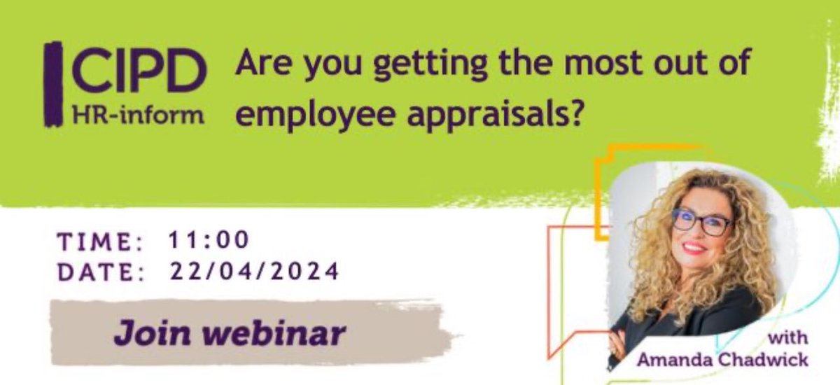 [#Webinar] 🎧 Last chance to register for MONDAY's webinar: Employee Appraisals with Amanda Chadwick at 11am 🕚

🎟 Last Chance to Register - bit.ly/4d90A8g